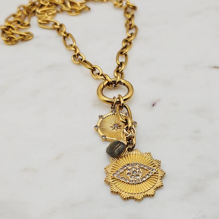 Xtraordinary Flair - Wholesale Pendant/Charm Necklace - Chunky Third Eye Necklace6