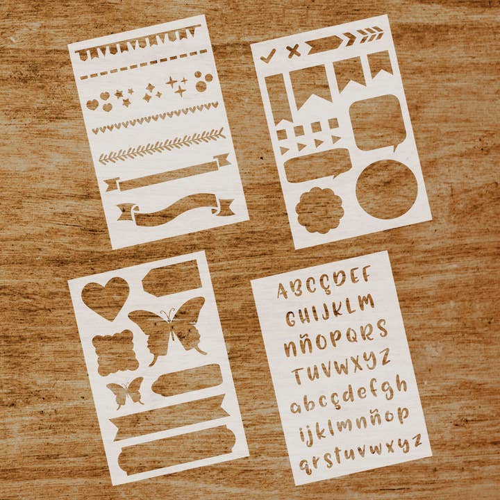 Stencils Bullet Journal for wholesale by Evyre Scrapbooking