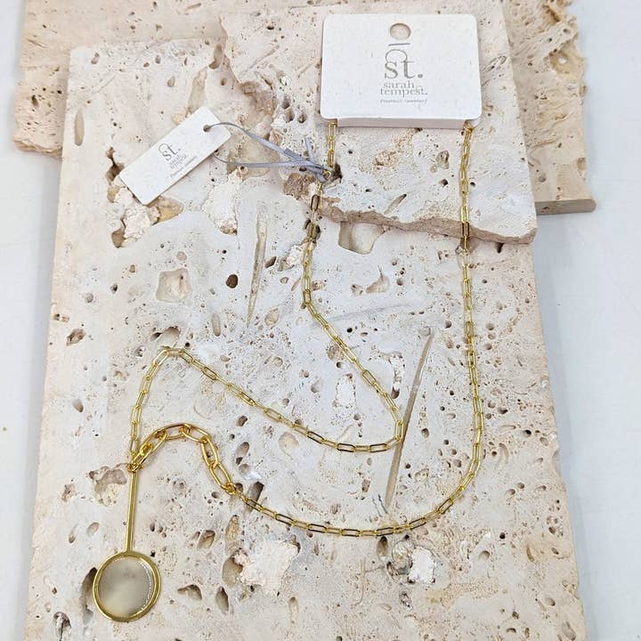 Componente contemporáneo relleno de resina con círculo y barra para venta al por mayor de Tempest Designs