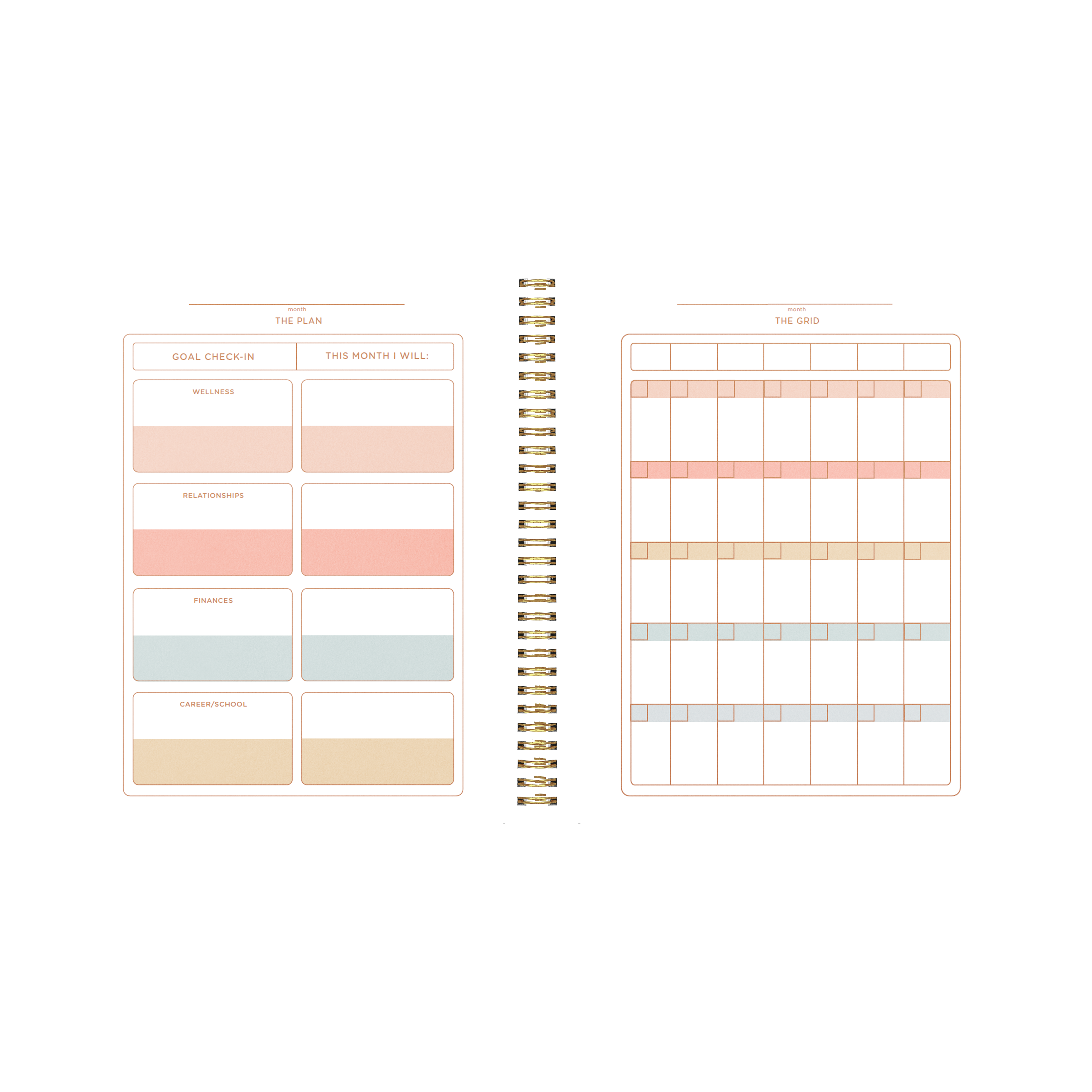 Talking Out of Turn – wholesale Planner – Perpetual Planner - Color Block6
