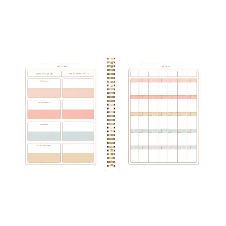 Talking Out of Turn - Wholesale Planner - Undated Perpetual Planner - Color Block Daisy3