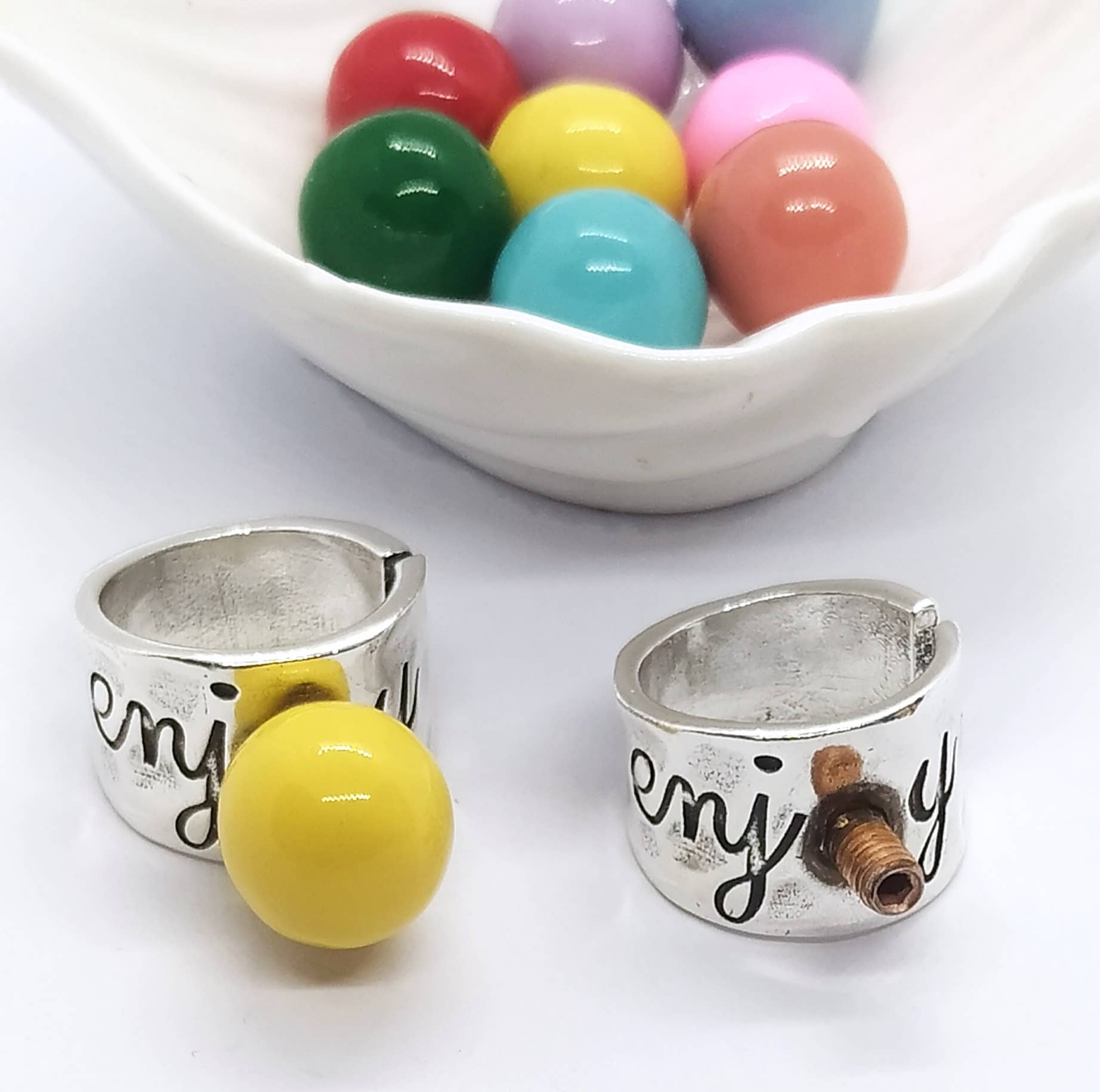 All colors Enjoy silver ring for wholesale on Faire0