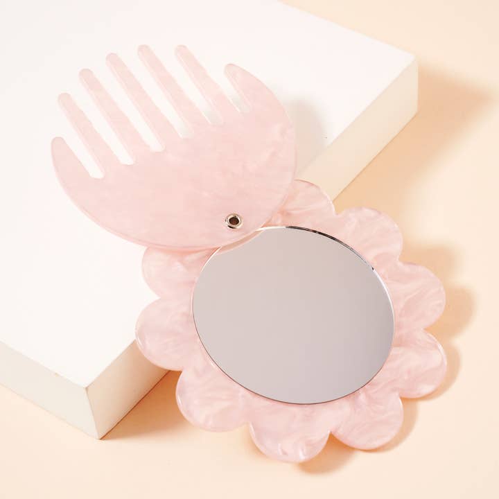 Lilla Haven - Wholesale Compact Mirror - Tortoise Mirror and Comb Compact