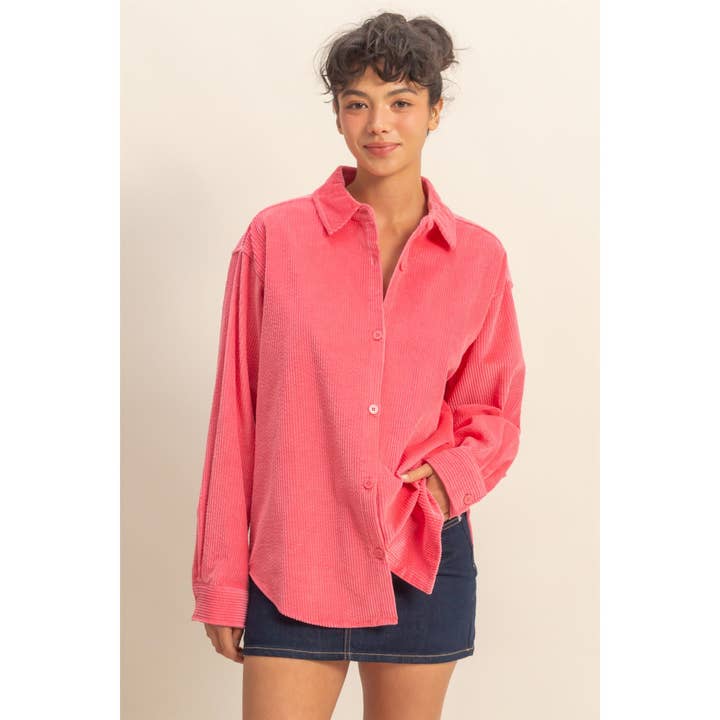 HYFVE – Großhandel Hemd mit Button-down-Kragen – Damen – Zeitgemäßes Cordhemd mit entspannter Passform7