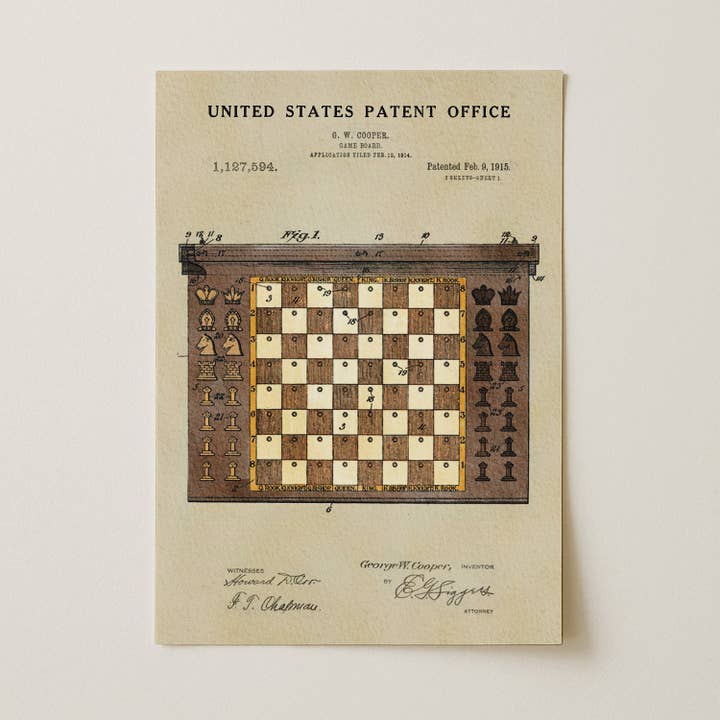 Timeless Patents – Großhandel Kunstdruck – Schachbrett