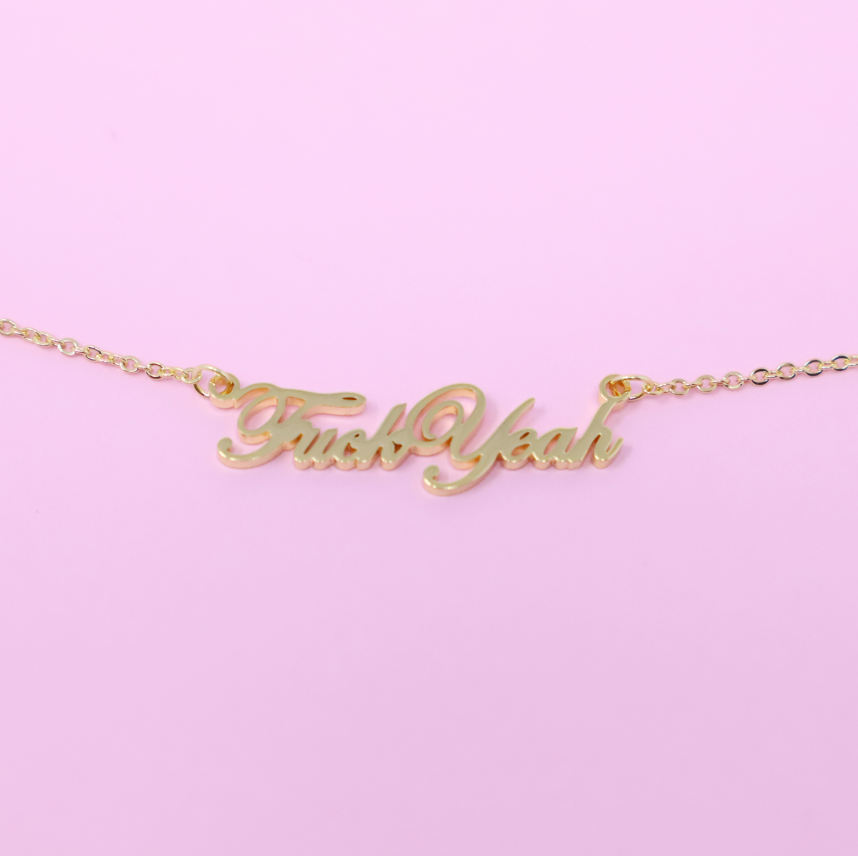 Made Au Gold - Wholesale Pendant/Charm Necklace - Fuck Yeah Necklace0