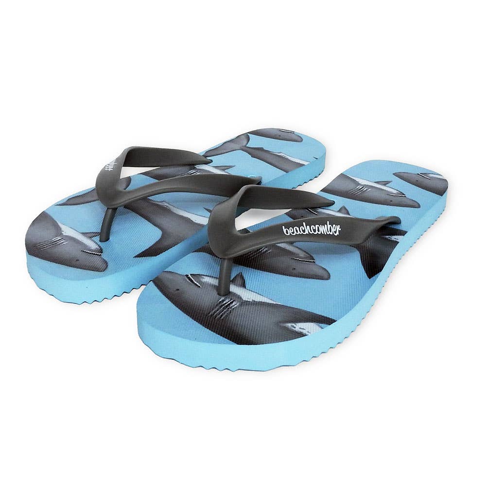 Beachcomber Blue Water - Wholesale Flip Flops - Unisex - Sharks Natural Rubber Flip Flops1