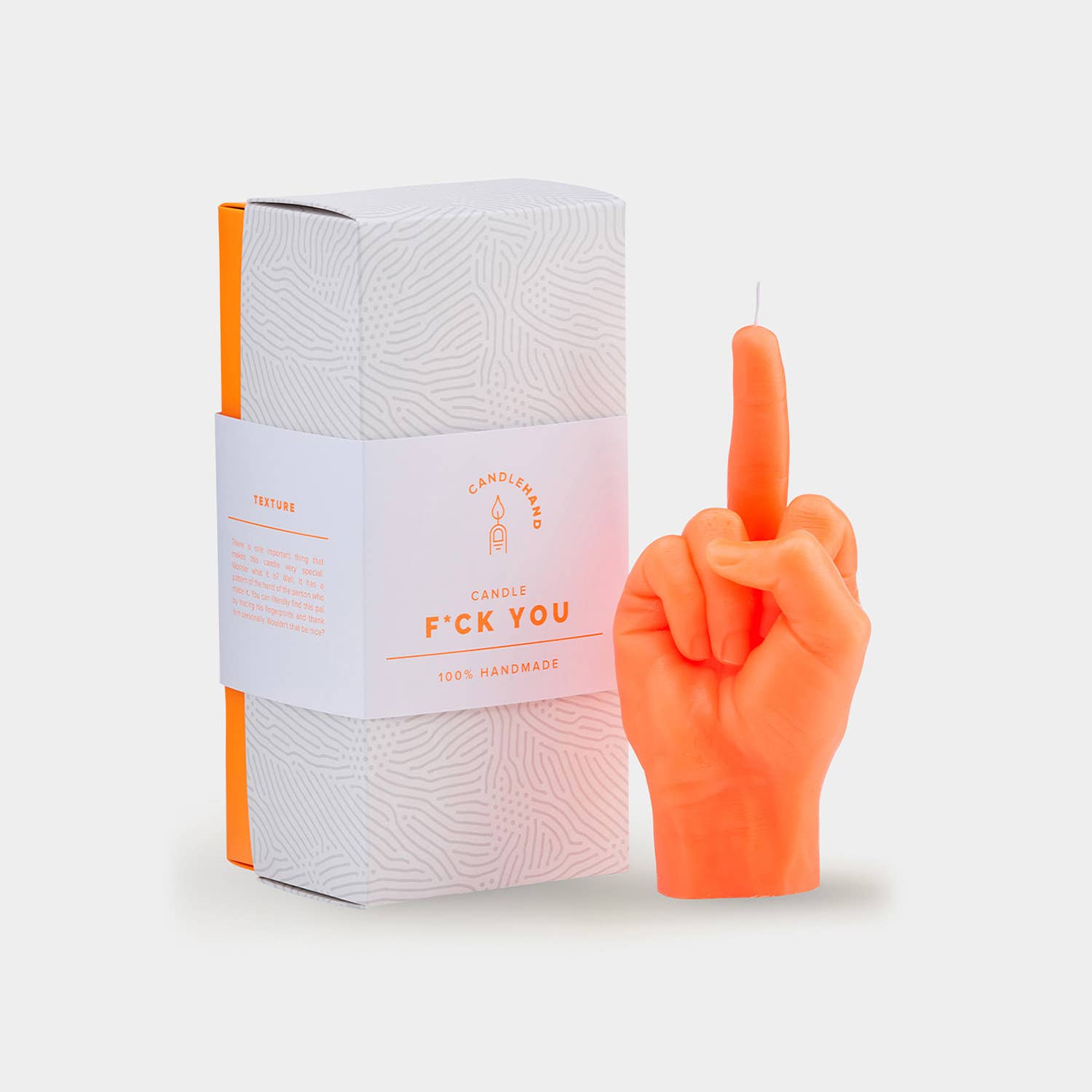 54 Celsius - Wholesale Novelty Candle - Original CandleHand F*ck You Candle - Lifesize & Full detail18