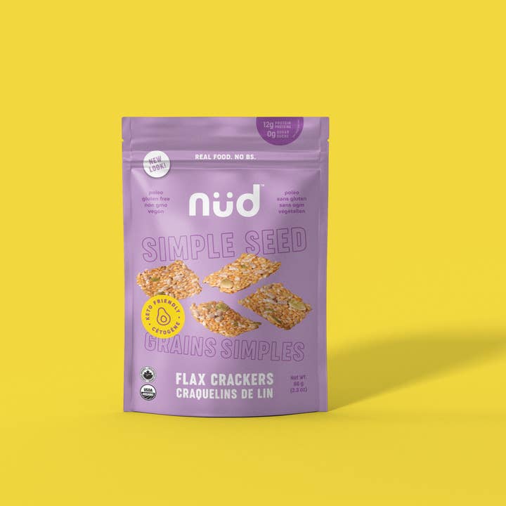 nud fud Inc. - Wholesale Crackers - Keto Simple Seed Flax Crackers