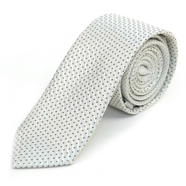 Selini New York - Wholesale Necktie - Men's - Beige Microfiber Poly Woven 2.25" Slim Panel Tie