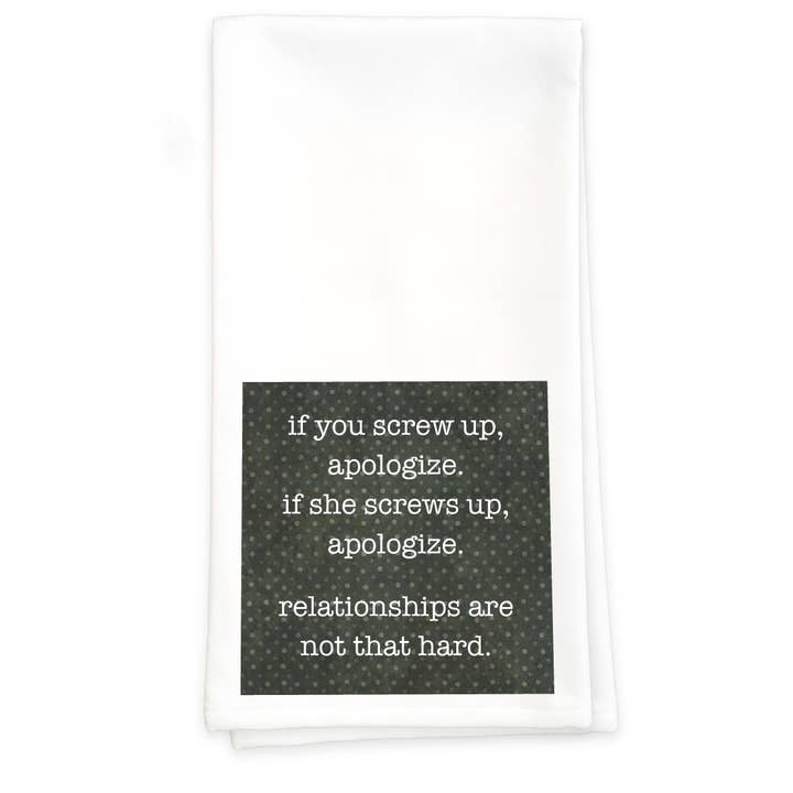 Screw Up - Towel for wholesale by Paisley & Parsley