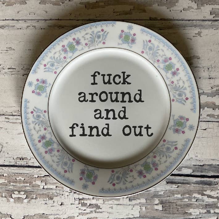 Pratos engraçados reciclados, Foda-se e Descubra, Loja de Presentes por atacado de pretty little creeps