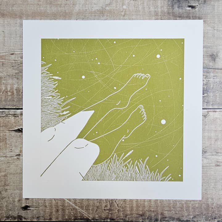 Toes In The Water - Archival Quality Giclée Print for wholesale by Flotsam Prints