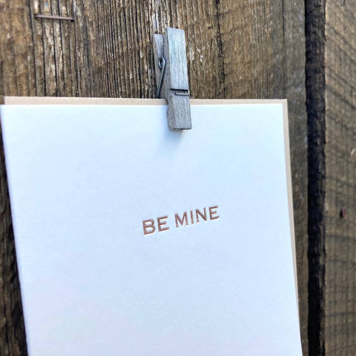 Cartão estampado de folha de ouro rosa Be Mine por atacado de May Day Studio