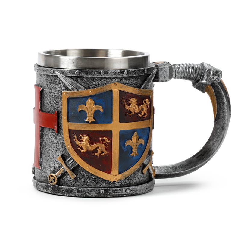 Puckator EU - Wholesale Ornament - Decorative Coat of Arms Gold and Silver Tankard0