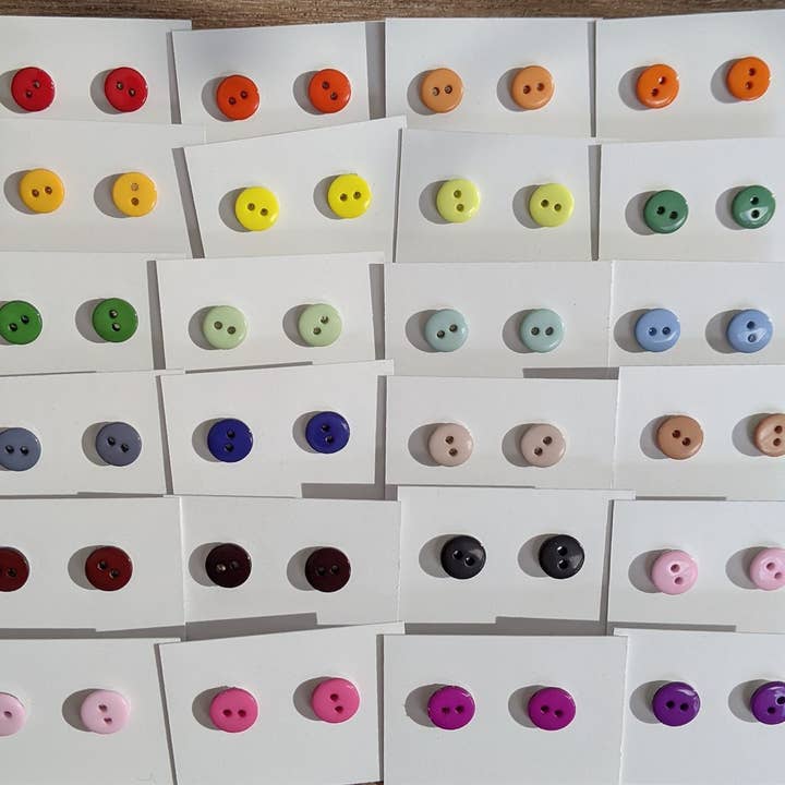 Jenna Scifres Handmade Jewelry - Wholesale Stud/Post Earrings - Cute as a Button Stud Earring Collection3