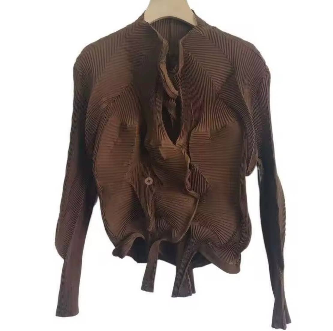 Luxe & Leather by Madonna & Co - Wholesale Bomber Jacket - Women's - Pleated Shirt-Jacket2