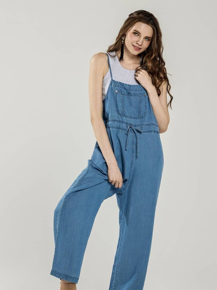 Plus Pocket Adjustable Straps Overall Jumpsuit - INJ1012P_ for wholesale by noflik