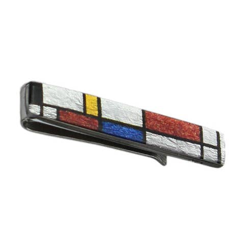 Mo Resin - Wholesale Tie Clip - Men's - Pop Art Abstract Tie-Clip Mondrian Original - D275W0