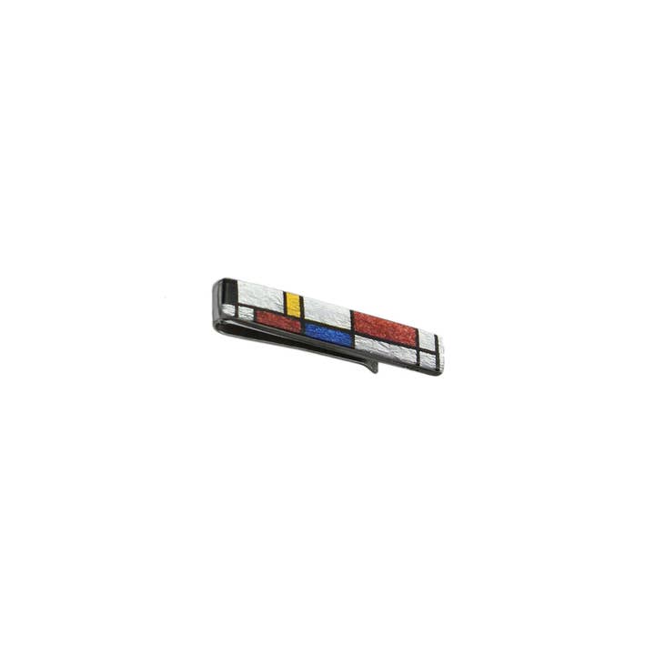 Mo Resin - Venta al por mayor Pinza de corbata - Hombre - Pinza de corbata abstracta de arte pop Mondrian Original, D275W