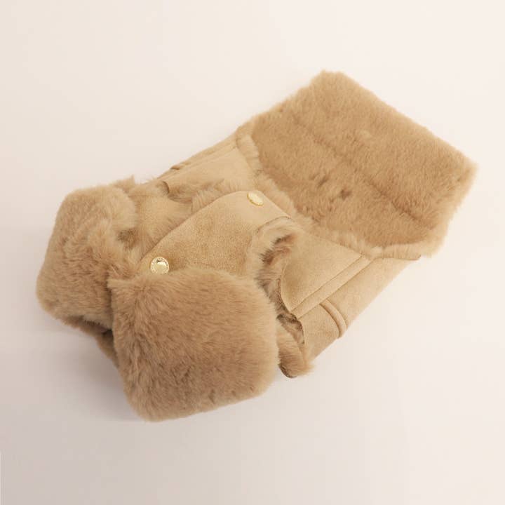 Faux Lambskin Coat - Gold for wholesale on Faire0