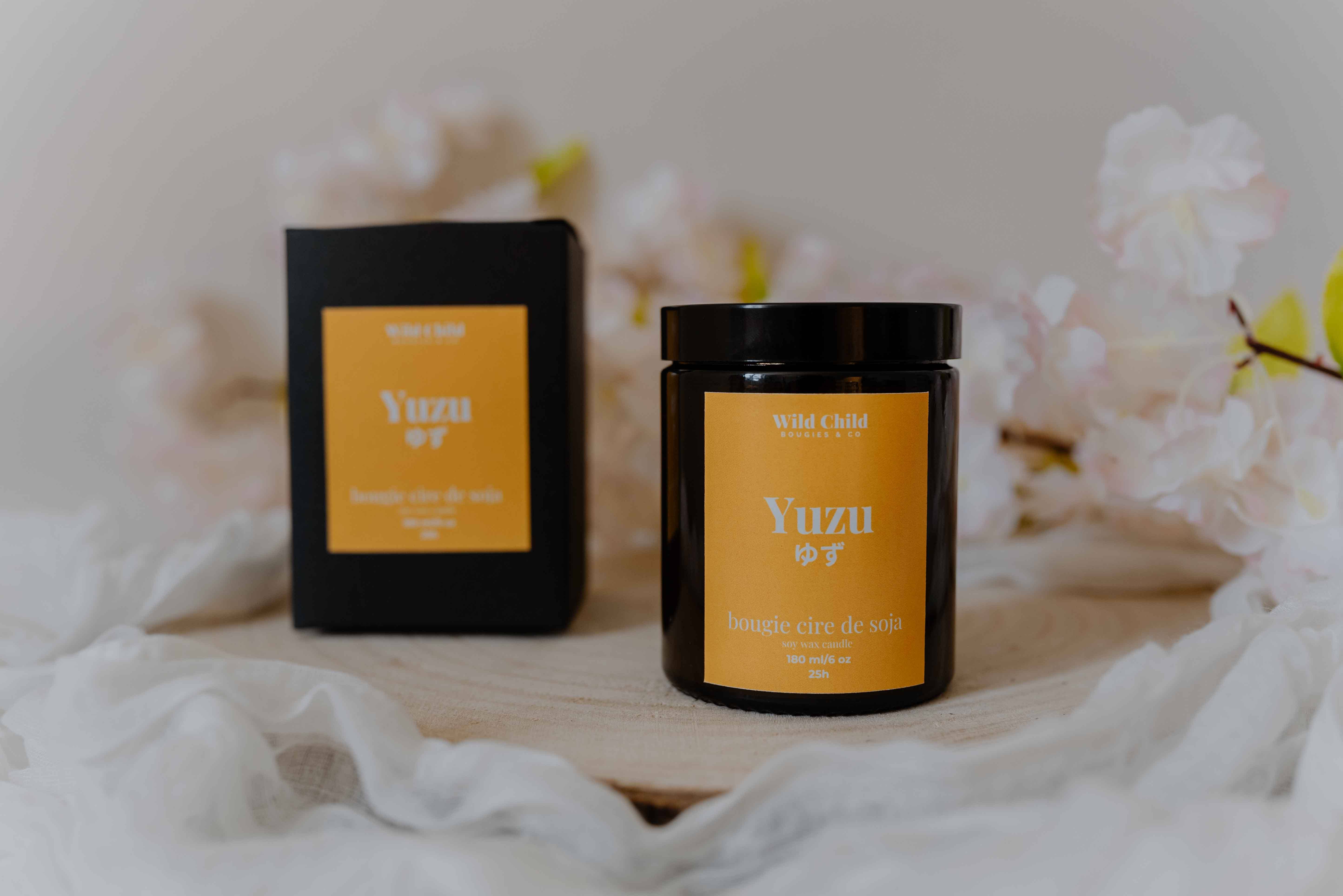 WILD CHILD Bougies & Co - Wholesale Jar/Filled Candle - “Yuzu” - Natural scented candle - 25H1