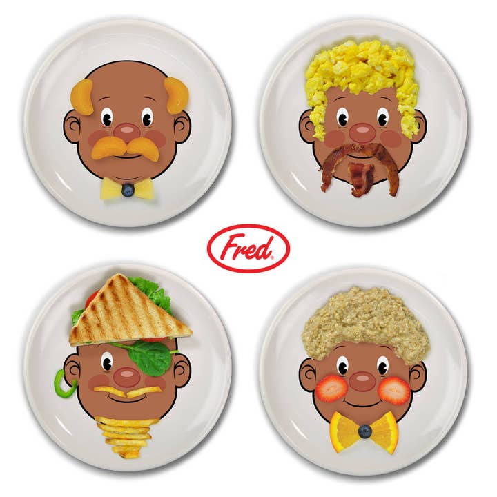 Fred & Friends - Wholesale Dinner Plate - Kids & Baby - Food Face - Dinner Plate Brn