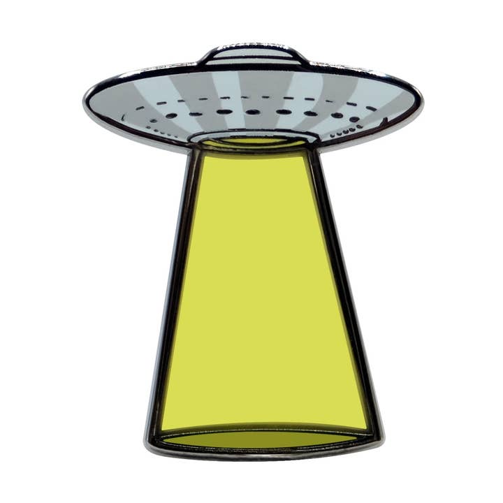 UFO Lapel Pin - Yellow for wholesale by Kingpinz