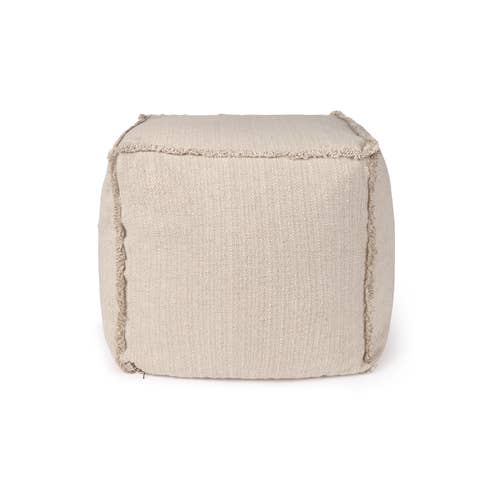 Lorena Canals Home - Wholesale Pouf - Handloom Pouf Beige0