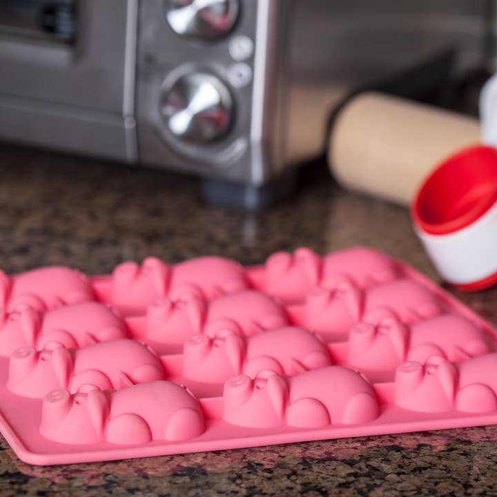 Mobi - Wholesale Chocolate/Candy Mold - 12 Little Pigs in Blankets, Silicone Mold2