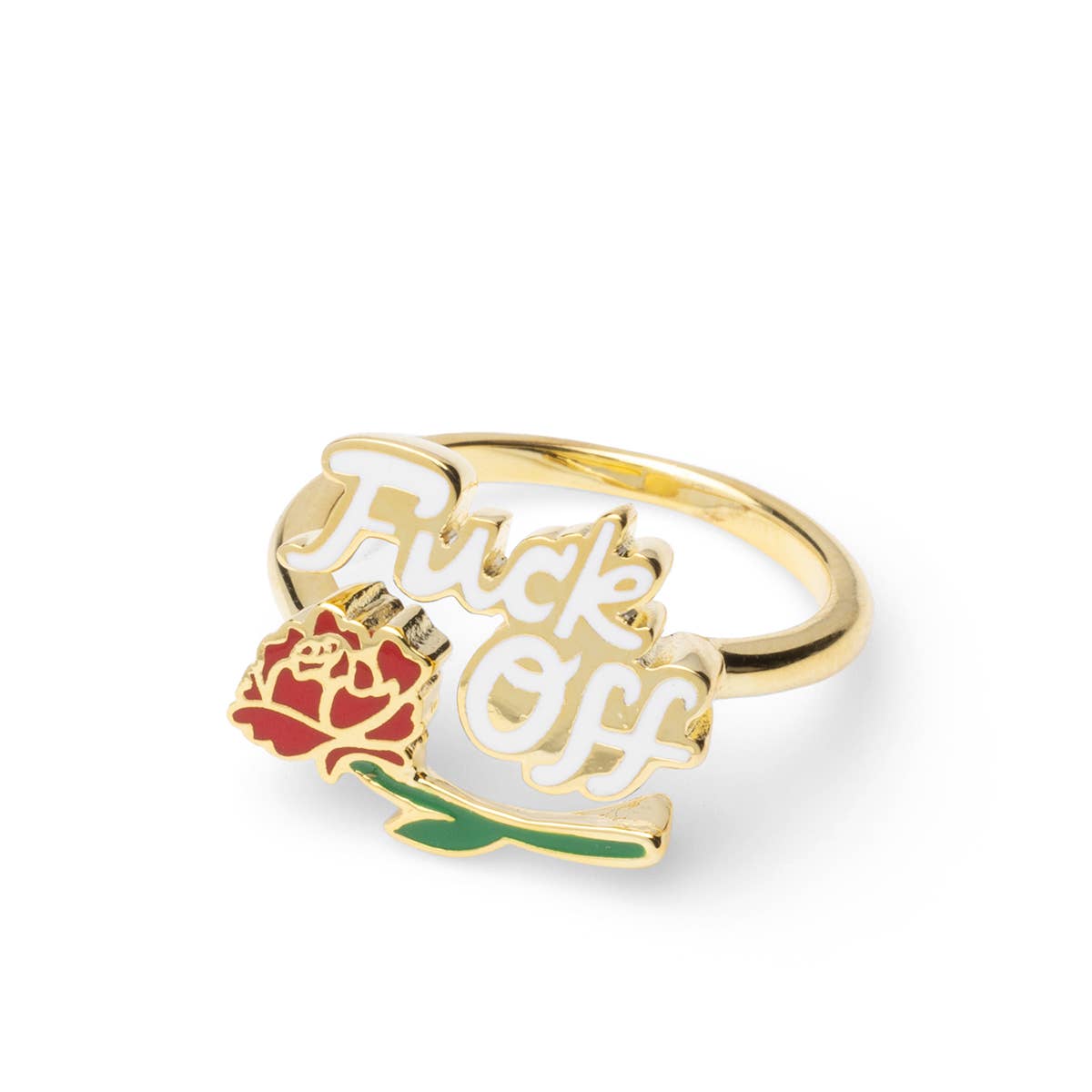 Yellow Owl Workshop - Wholesale Cocktail/Statement Ring - F*ck Off Adjustable Ring - Swear Word Jewelry