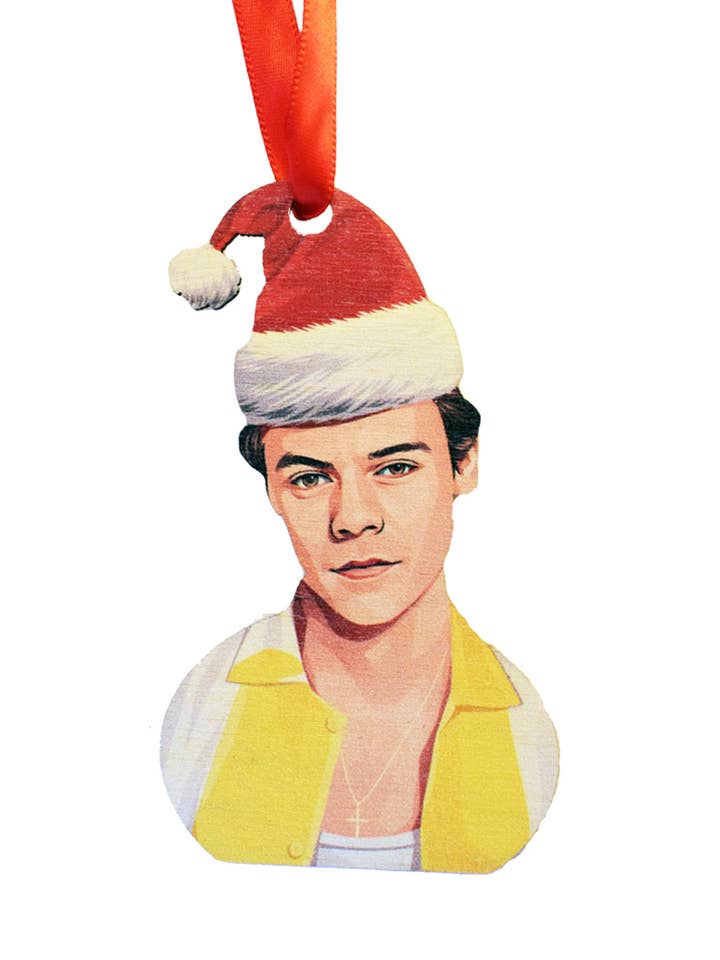 Ornamento em Madeira de Natal Harry Styles por atacado de Buy Socks You All