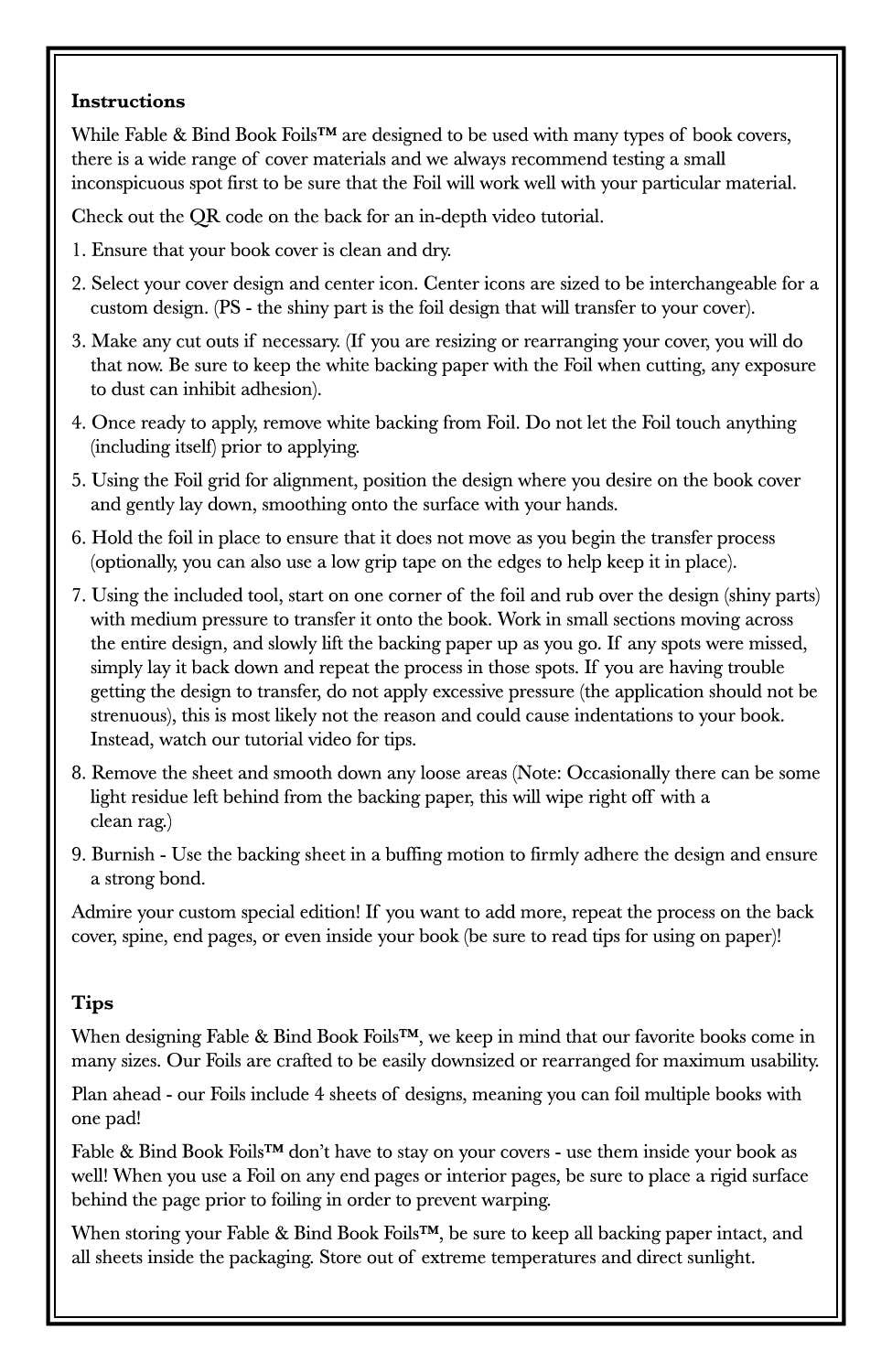 Fable and Bind - Wholesale Book Cover - Timeless Tales Fable & Bind Book Foil™5