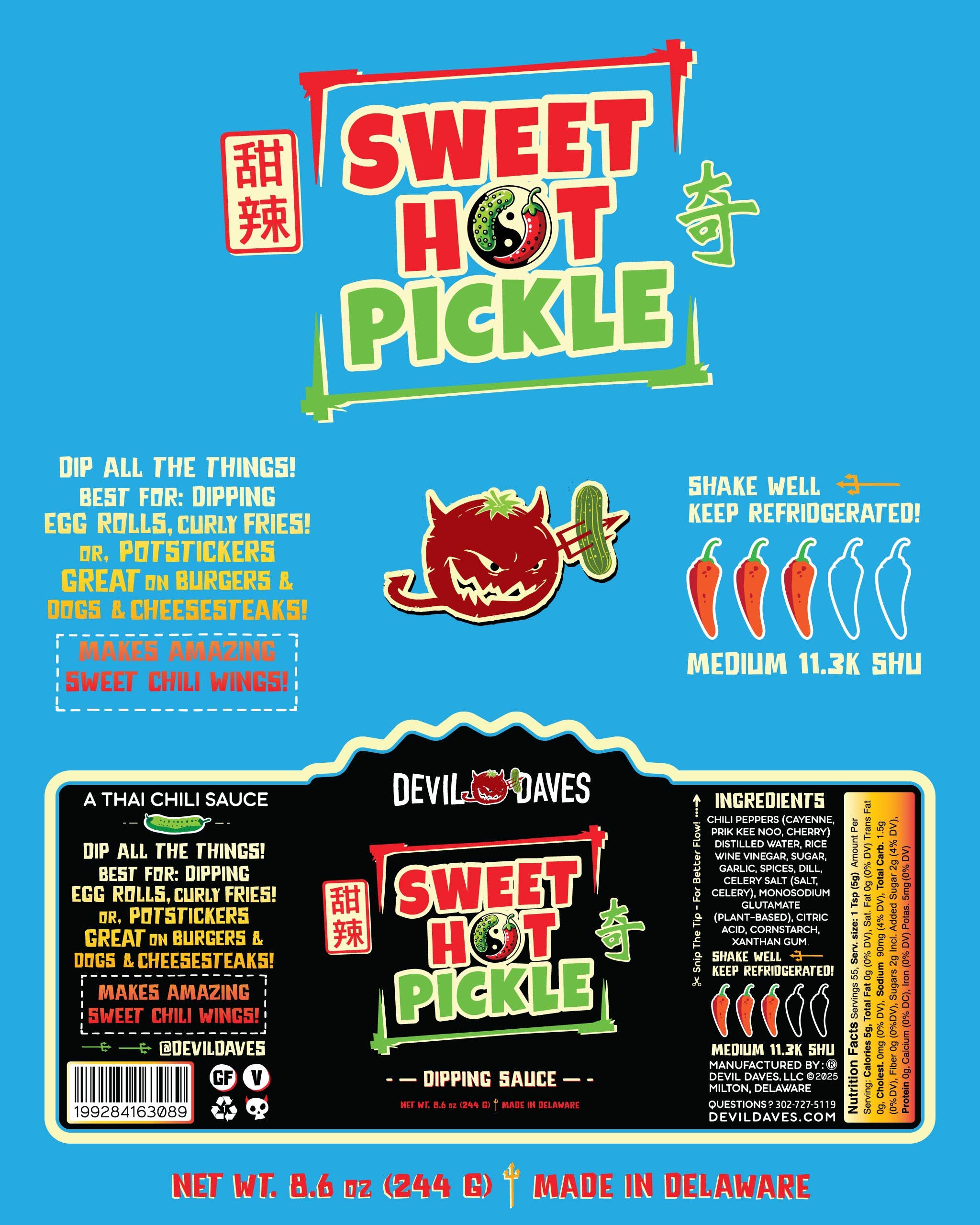 Devil Daves Bloody Mary Co - Wholesale Hot Sauce - 9 PCS | Sweet Hot Pickle - Thai Chili Dipping Sauce4