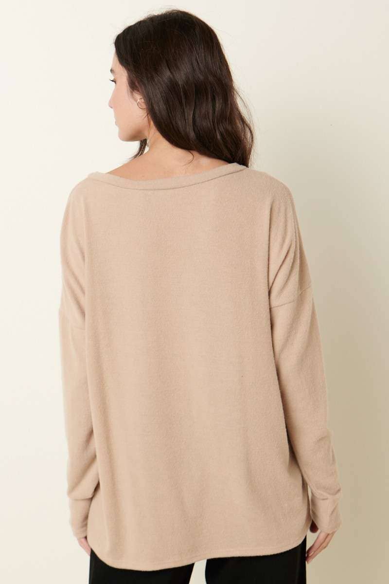 mittoshop - Venta al por mayor Jersey corto de punto - Mujer - TOP DE PUNTO CON CUELLO EN V ESTILO HACCI CEPILLADO T102226