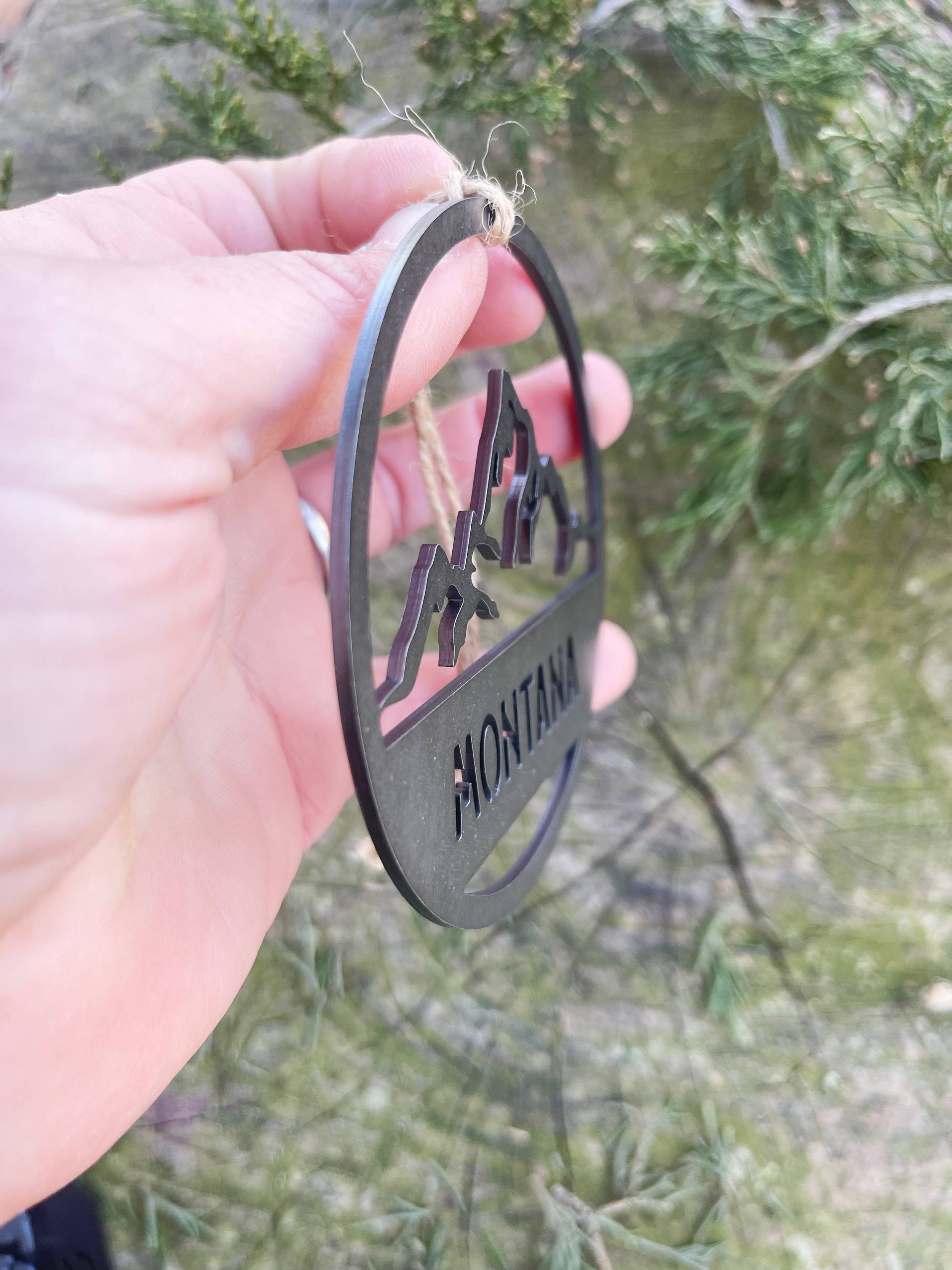 BE Creations & Designs, Inc. - Wholesale Ornament - State MOUNTAIN Customizable Raw Steel Ornament2