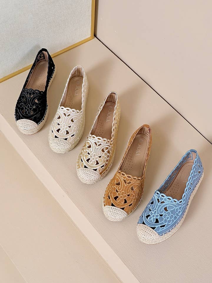 Joia Paris - Venta al por mayor Calzado plano - Mujer - Alpargatas planas estilo vaquero cómodas H8-868