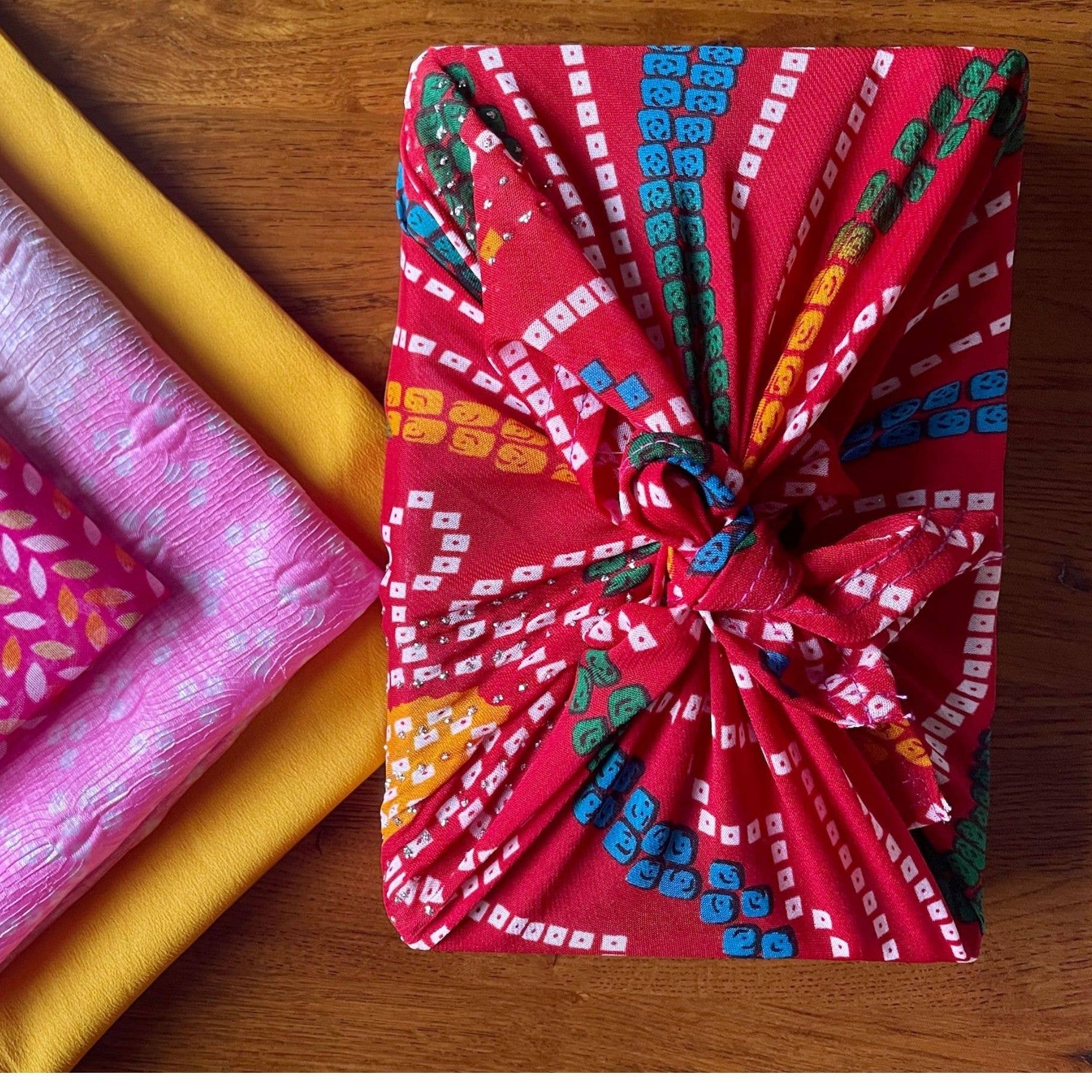 Green Frog India - Wholesale Flat Wrap - Upcycled Sari Furoshiki Re-Usable Gift Wraps5