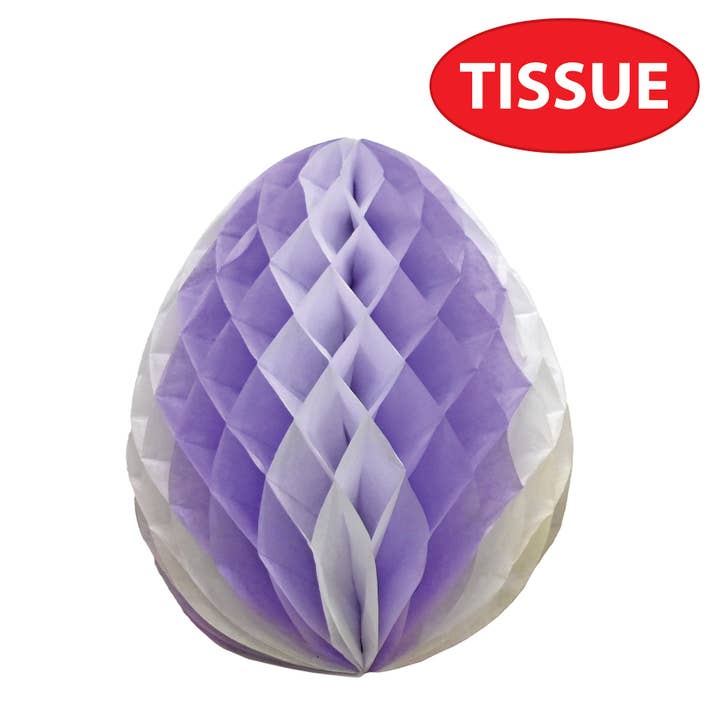 Beistle - Wholesale Decal – Party decorations - Tissue Eggs, Assorted Colors, Purple, Pink or Yellow, 11 ½"5