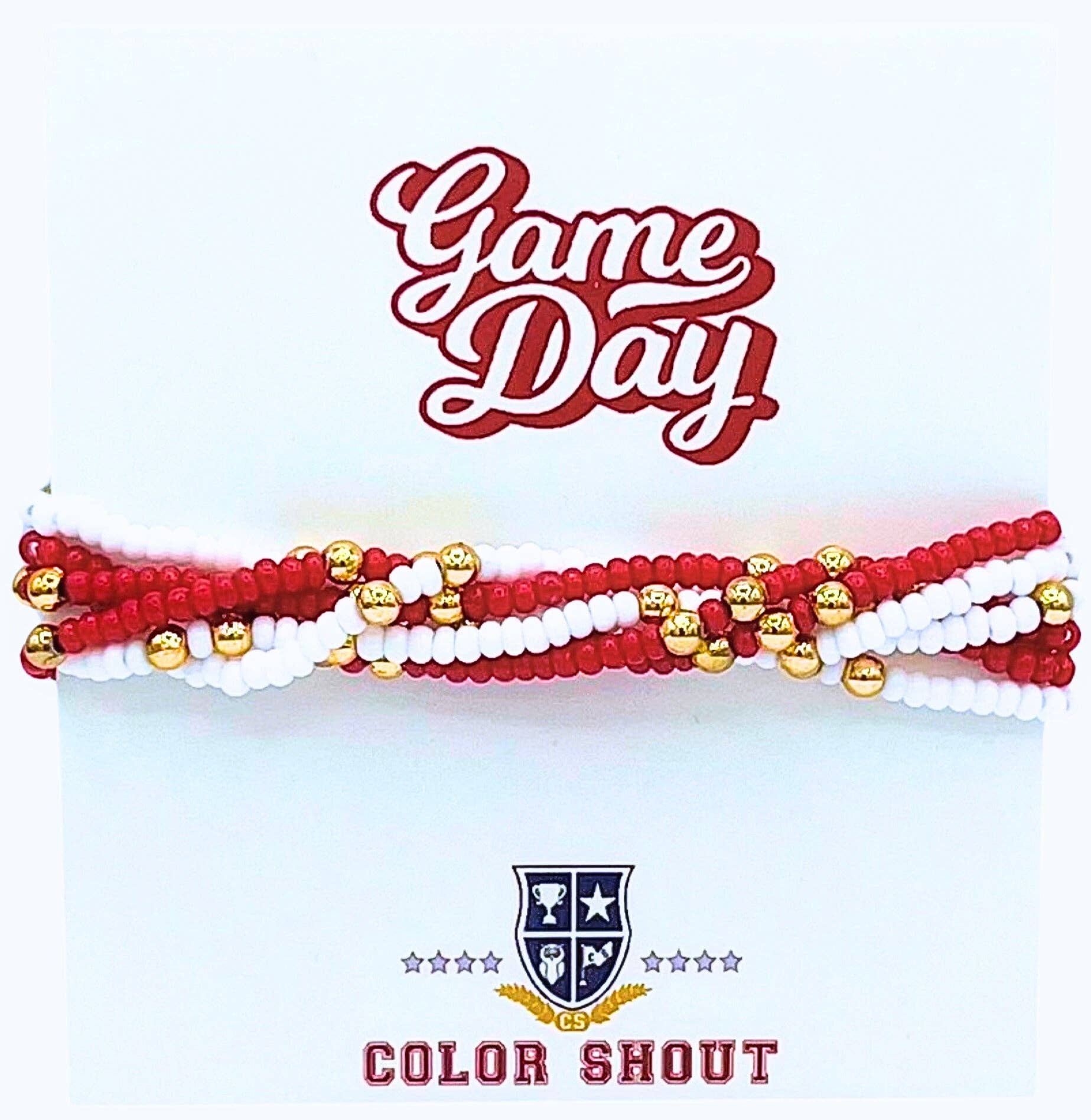 Color Shout - Wholesale Jewelry Set - Game Day Team Colors: Set of 6 Stretch Bracelets9