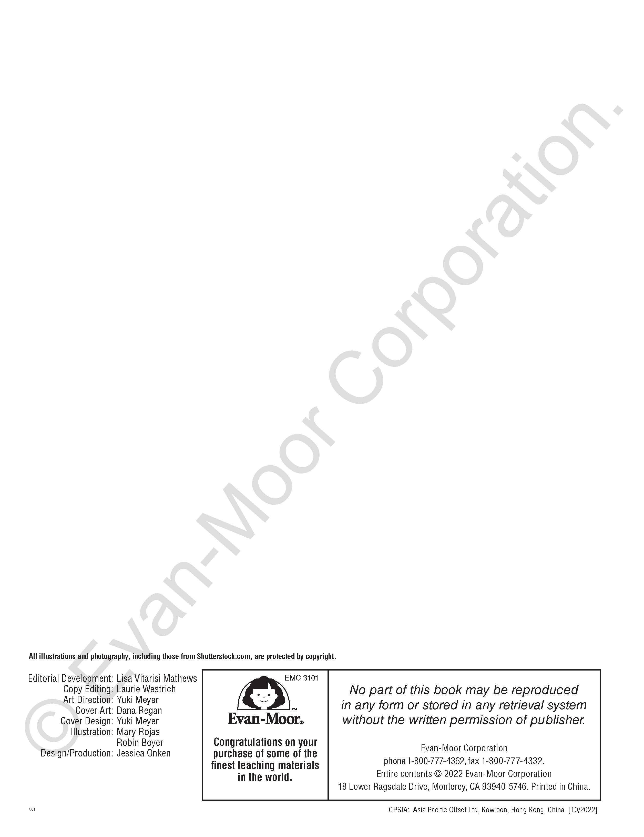 Evan-Moor Educational Publishers - Wholesale Baby & Toddler Book (0-2) - My First Big Book of Words, Grade PreK Workbook3