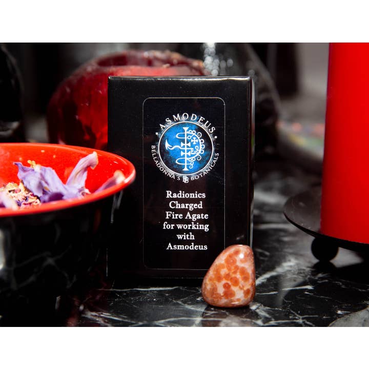Belladonnas Botanicals - Wholesale Spiritual Stone/Crystal - Asmodeus Fire Agate Spirit Stone