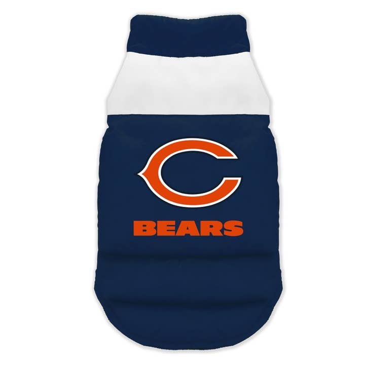 NFL Chicago Bears Pet Parka Puffer Vest for wholesale by Little Earth Productions