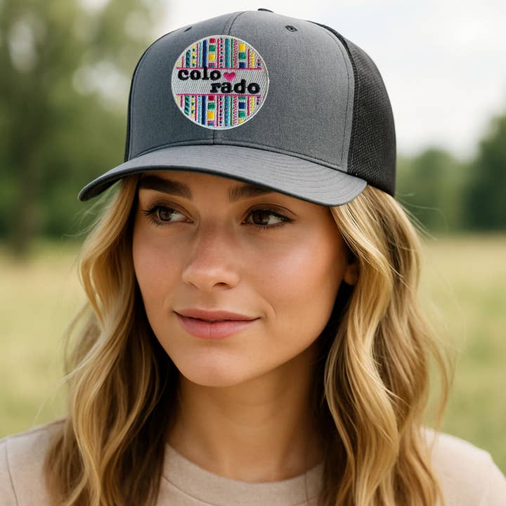 Adult Trucker Hat- Colorado Love- Structured Mid Profile for wholesale by Spruce Seed