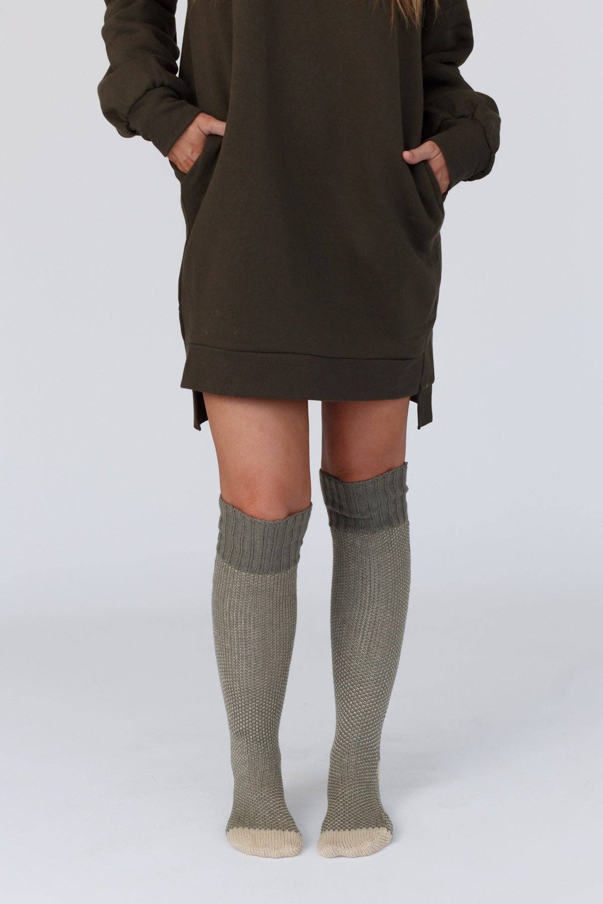 Three Bird Nest - Wholesale Socks - Women's - Cozy Cabin Lounge Socks - Mint2