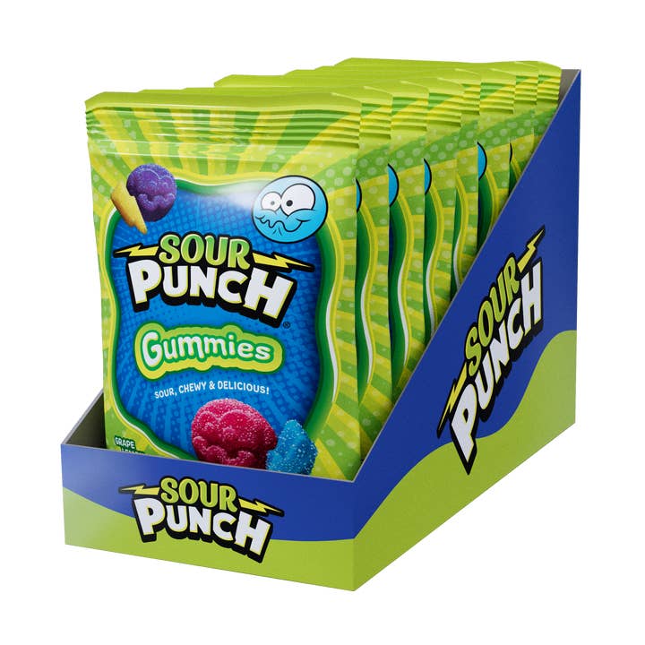 iSweet.ca - Wholesale Gummy - (S6-07) US - Peg Bag - Sour Punch Gummies 6.75 oz X 8 Units0
