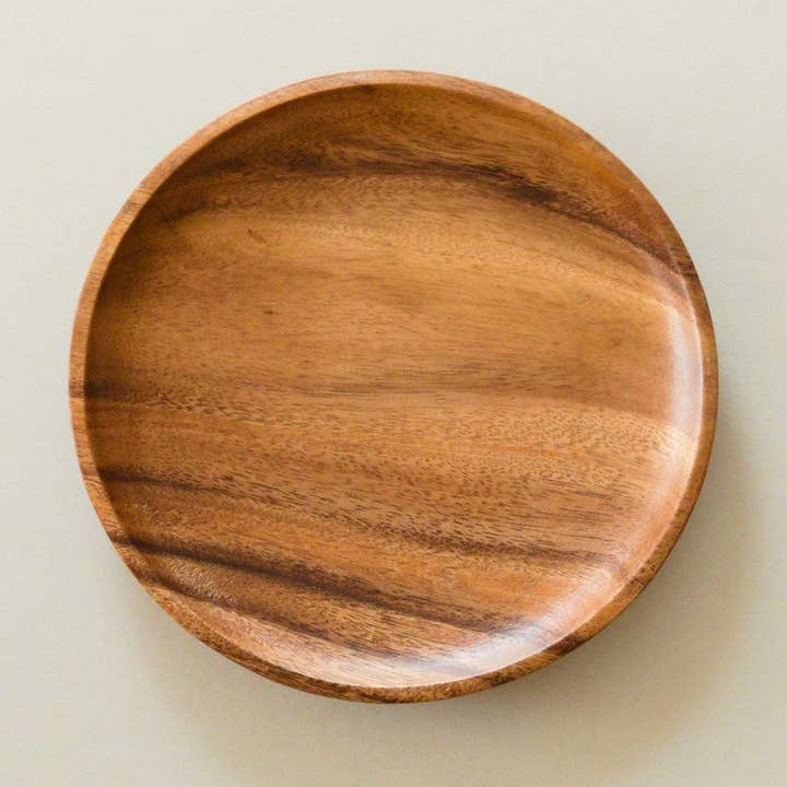 Acacia Round 8" Wood Plate - Appetizer Plate | LIKHA for wholesale by LIKHÂ
