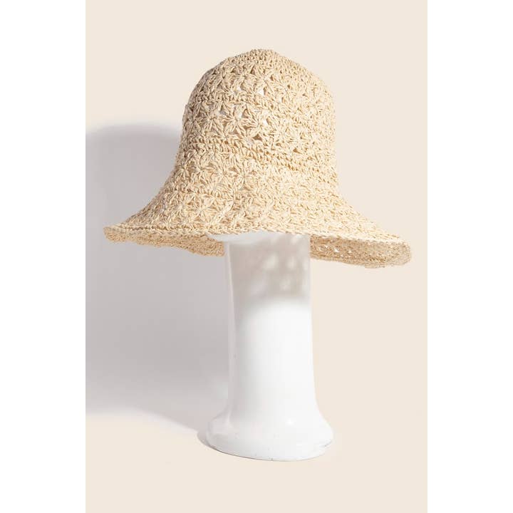 Anarchy Street - Wholesale Bucket Hat - Women's - Intricate Straw Braided Bucket Hat