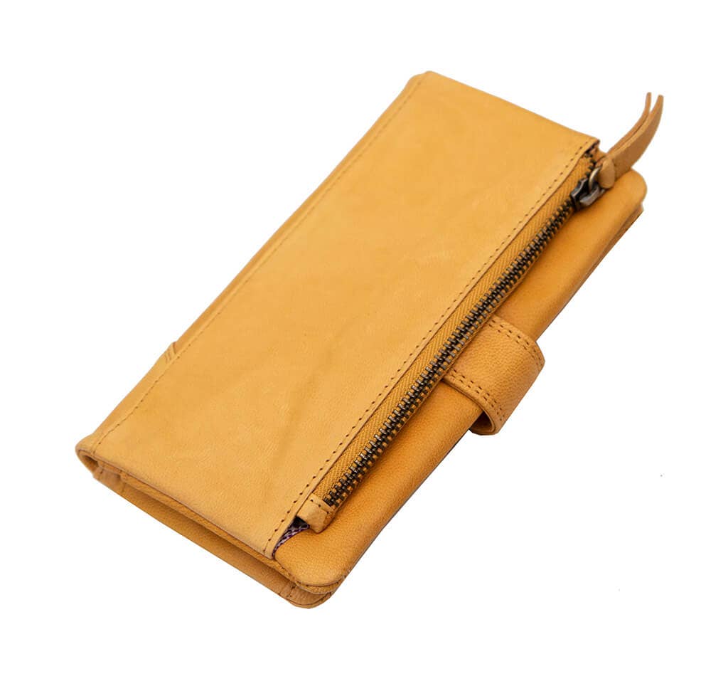 PRIMEHIDE - Venta al por mayor Cartera - Mujer - Monedero de piel grande Crumble - 65039