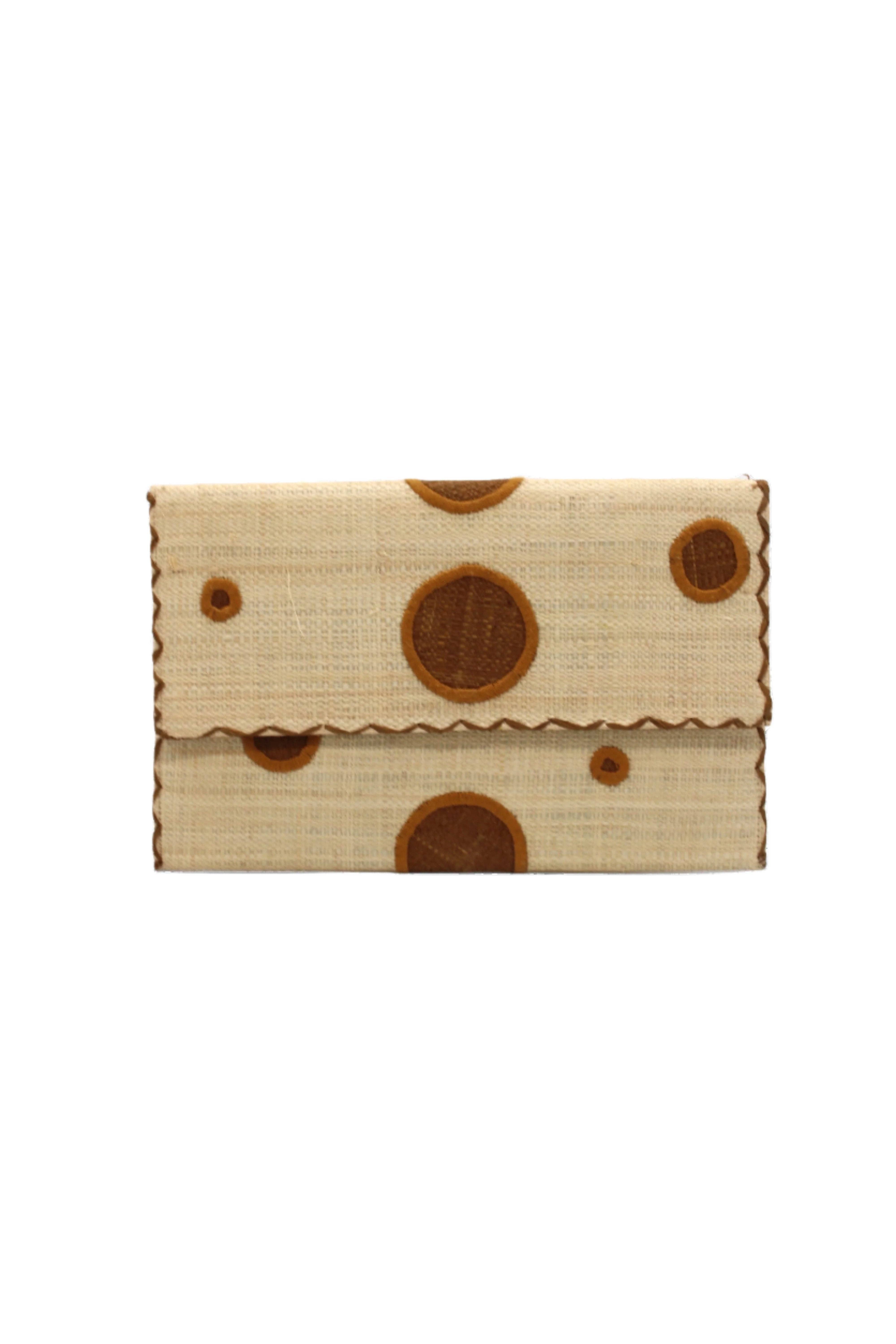 Shebobo - Vente Pochette – femme - Pochette enveloppe en paille à pois Capri0